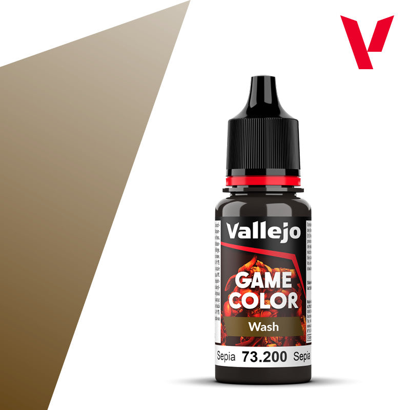 Vallejo Game Color Wash Sepia 17ml 73.200 (Seraphim Sepia)