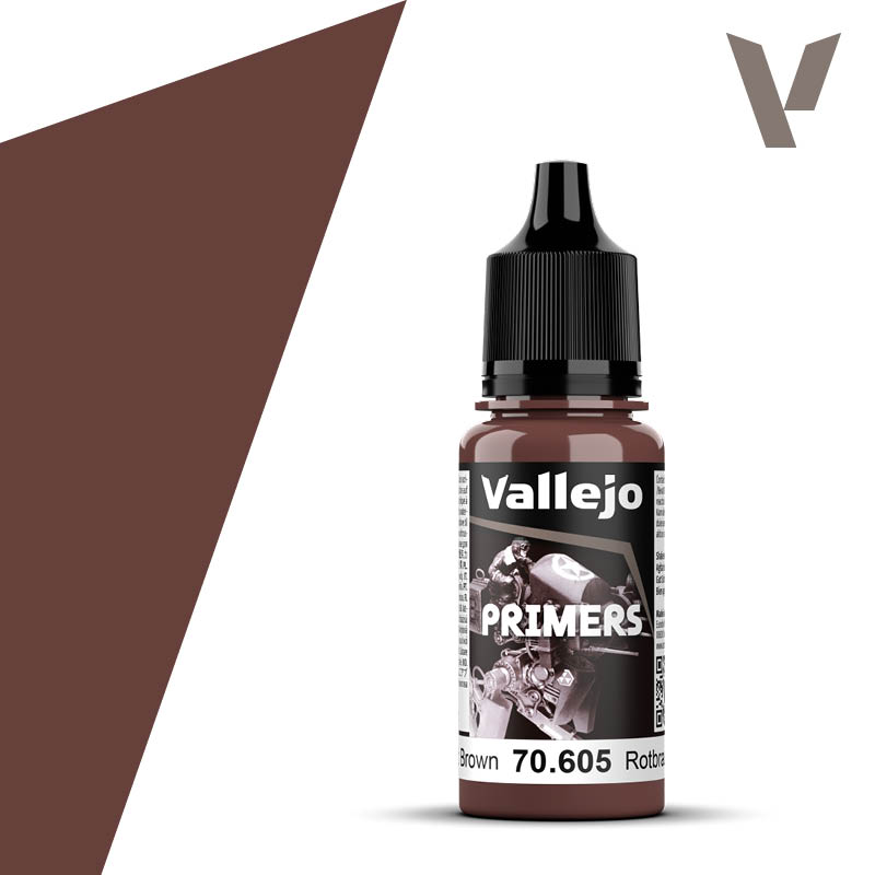 Vallejo Surface Primer German Red Brown 18ml 70.605